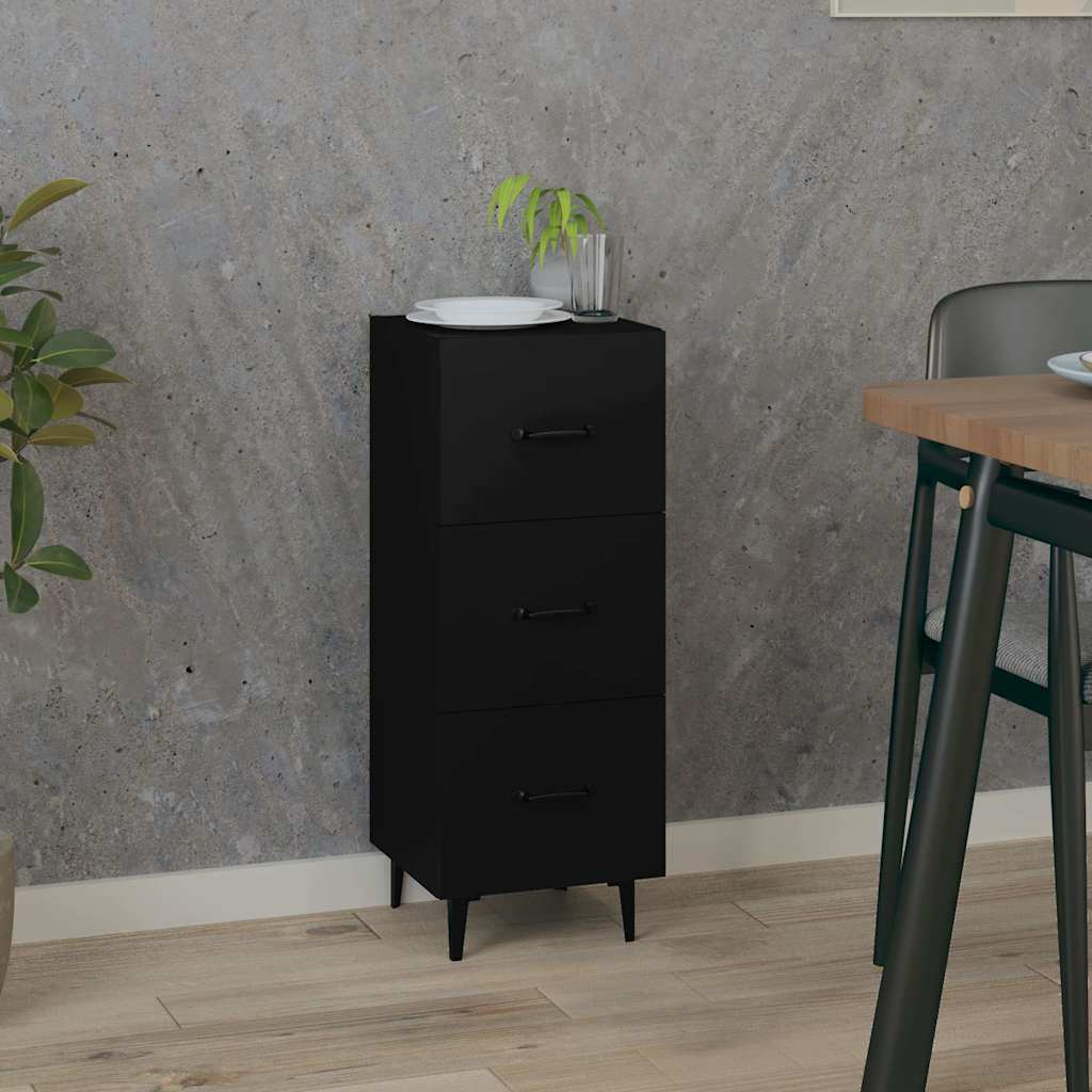 Sideboard Black 34,5x34x90 cm Engineered Wood