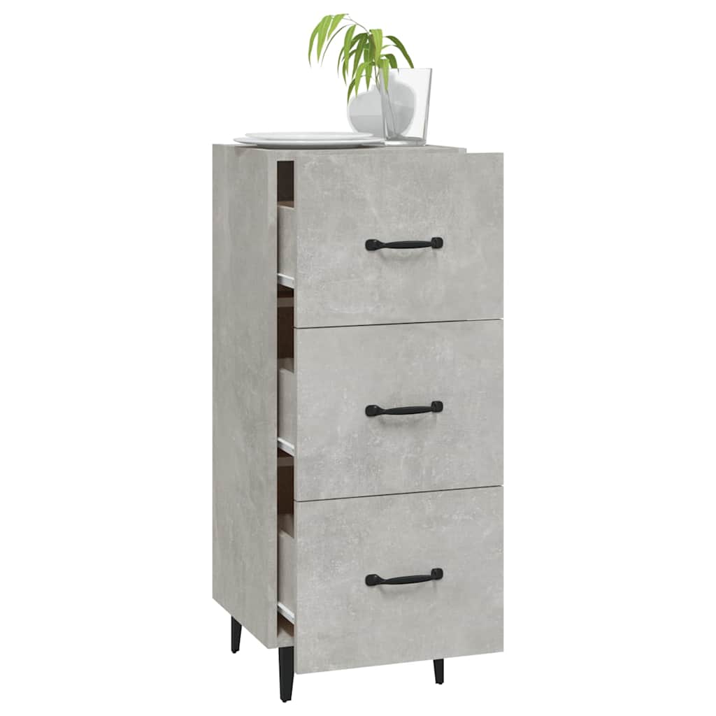 Sideboard Concrete Grey 34,5x34x90 cm Engineered Wood