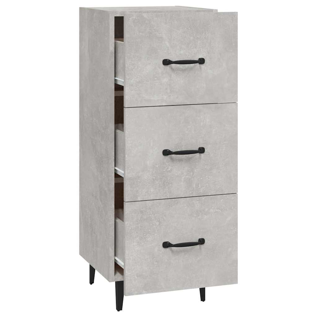 Sideboard Concrete Grey 34,5x34x90 cm Engineered Wood