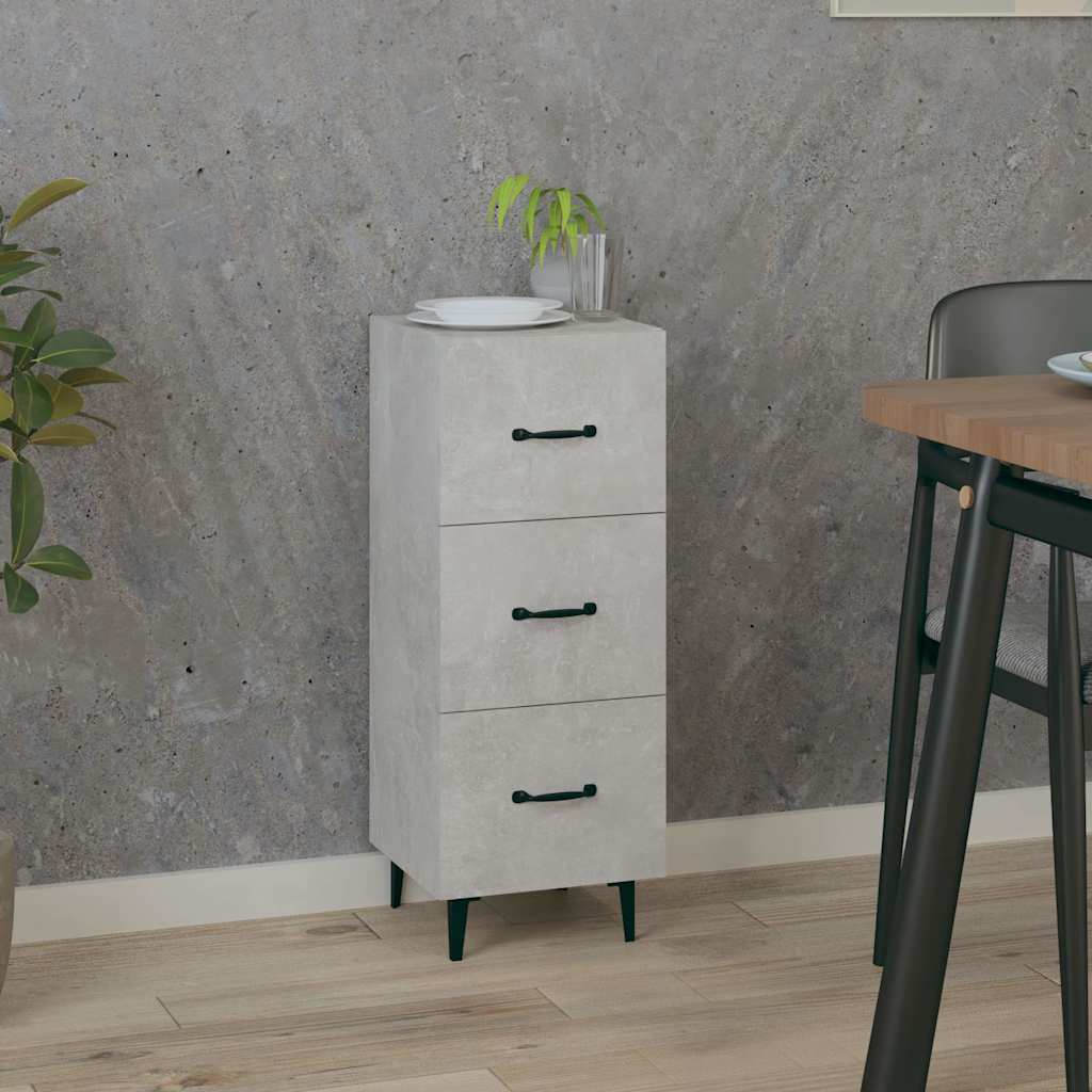 Sideboard Concrete Grey 34,5x34x90 cm Engineered Wood