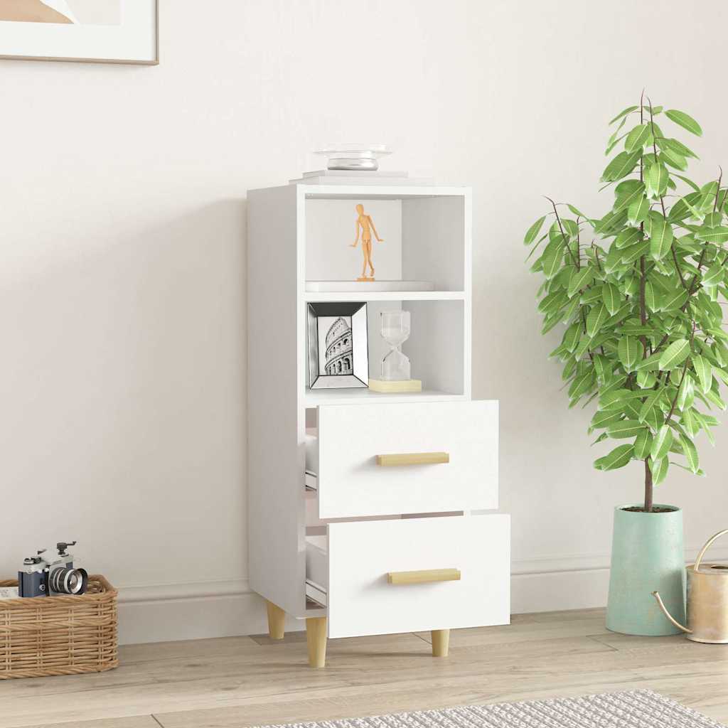 812357 vidaXL Sideboard White 34,5x34x90 cm Engineered Wood