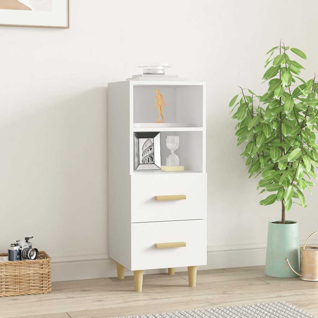 812357 vidaXL Sideboard White 34,5x34x90 cm Engineered Wood