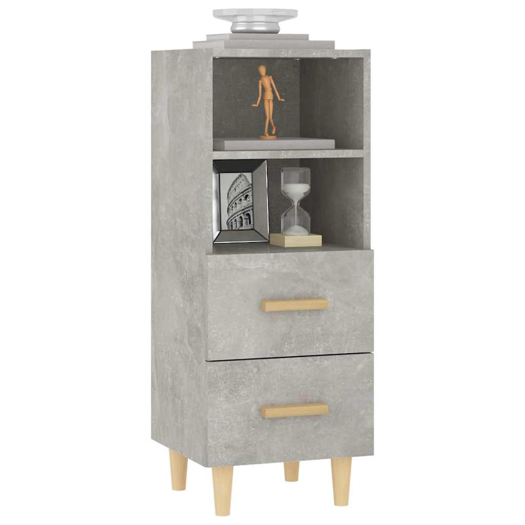 812361 vidaXL Sideboard Concrete Grey 34,5x34x90 cm Engineered Wood
