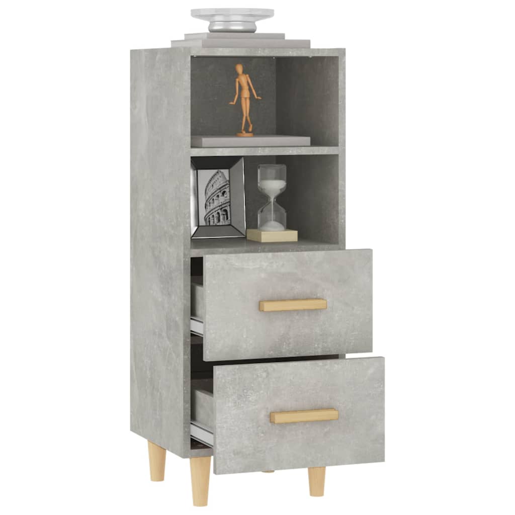 Sideboard Concrete Grey 34.5x34x90 cm Engineered Wood
