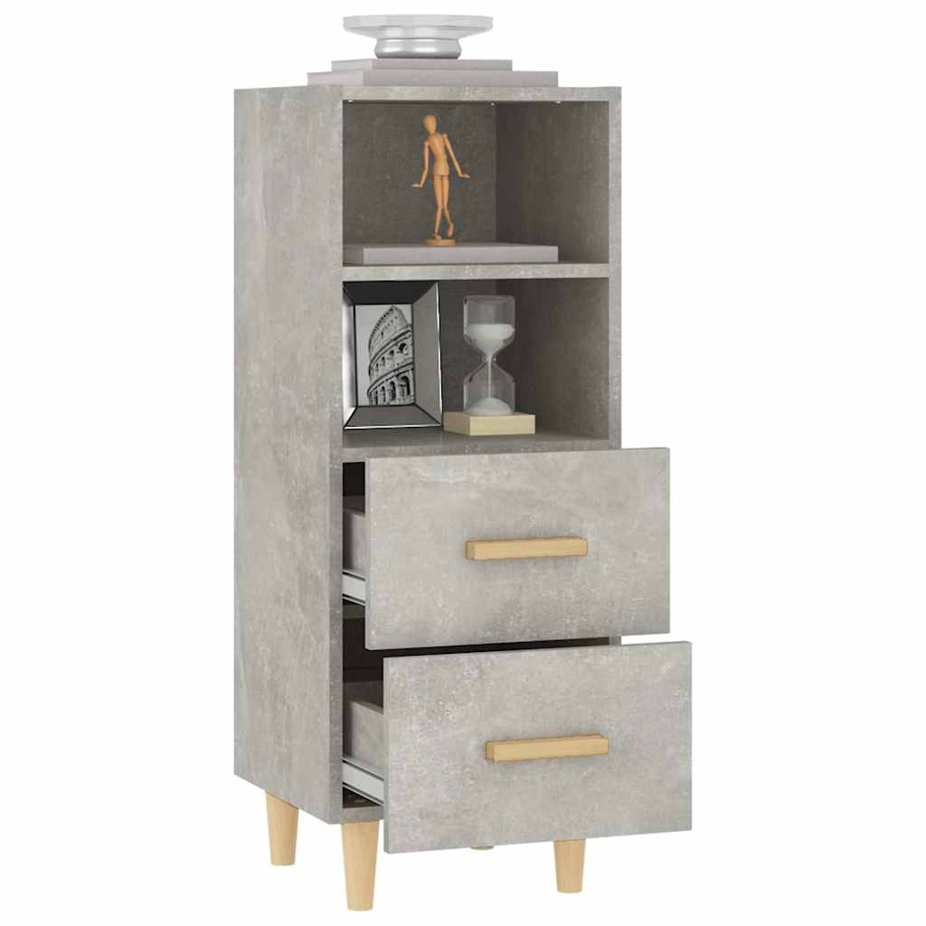 812361 vidaXL Sideboard Concrete Grey 34,5x34x90 cm Engineered Wood