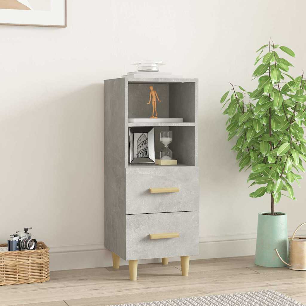 812361 vidaXL Sideboard Concrete Grey 34,5x34x90 cm Engineered Wood