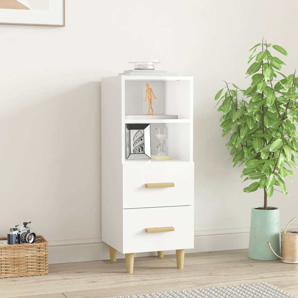 812363 vidaXL Sideboard High Gloss White 34,5x34x90 cm Engineered Wood