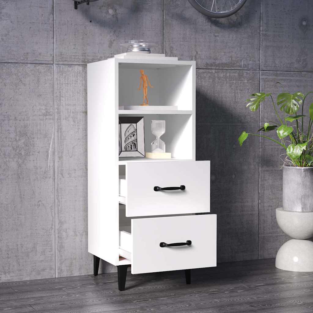 812366 vidaXL Sideboard White 34,5x34x90 cm Engineered Wood