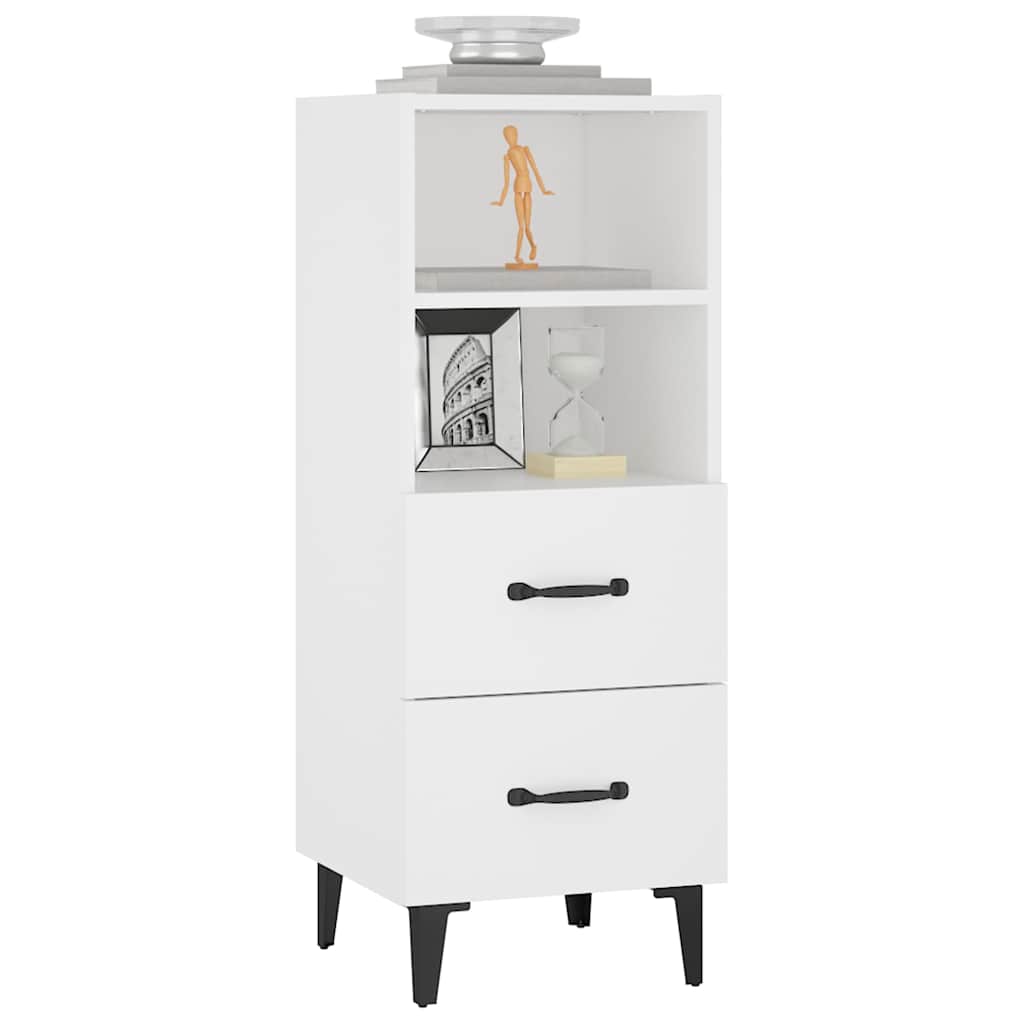 812366 vidaXL Sideboard White 34,5x34x90 cm Engineered Wood