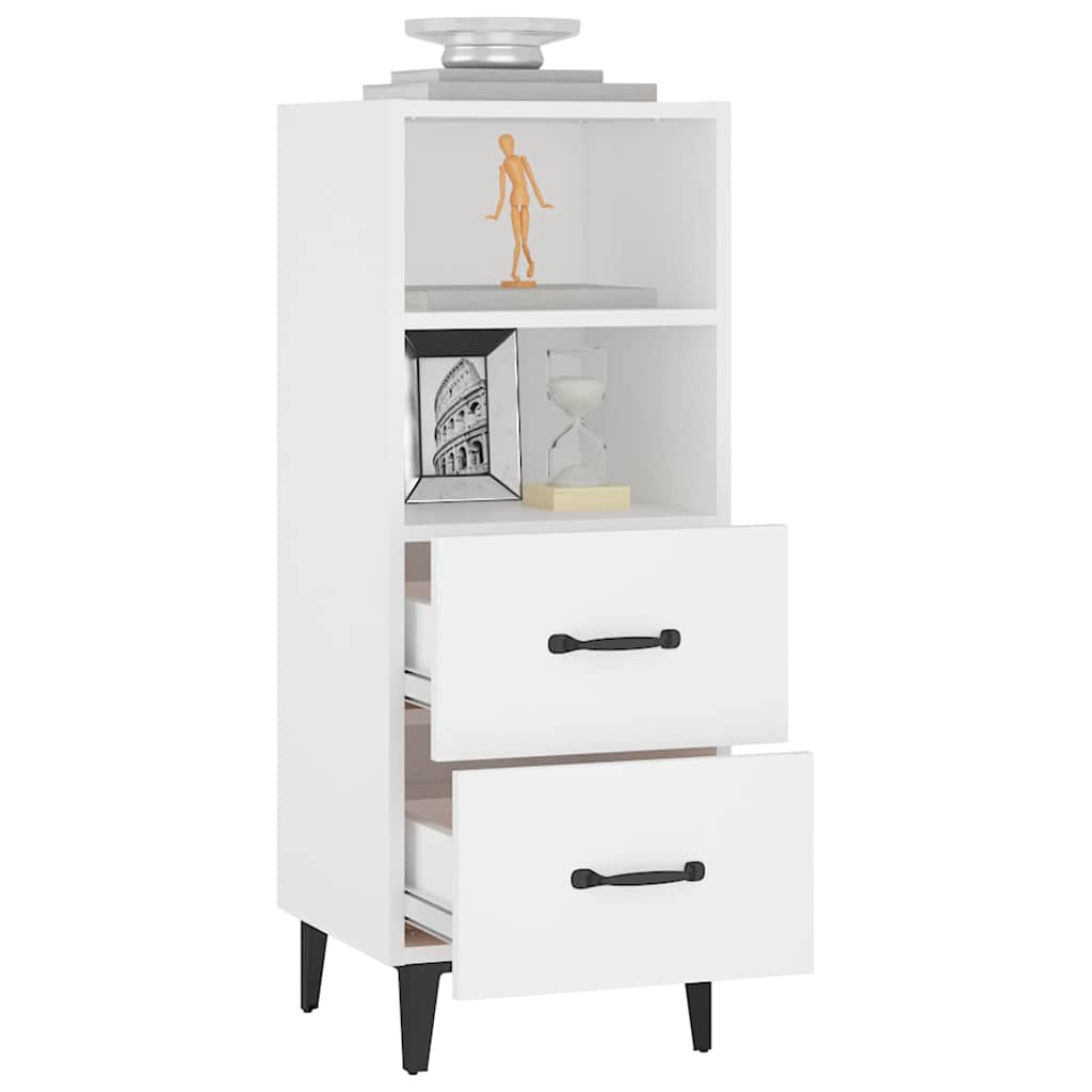 812366 vidaXL Sideboard White 34,5x34x90 cm Engineered Wood