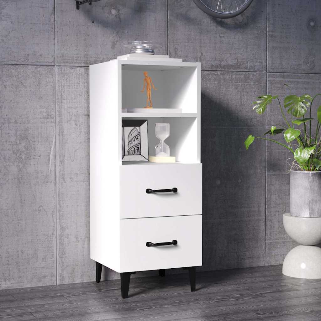 812366 vidaXL Sideboard White 34,5x34x90 cm Engineered Wood