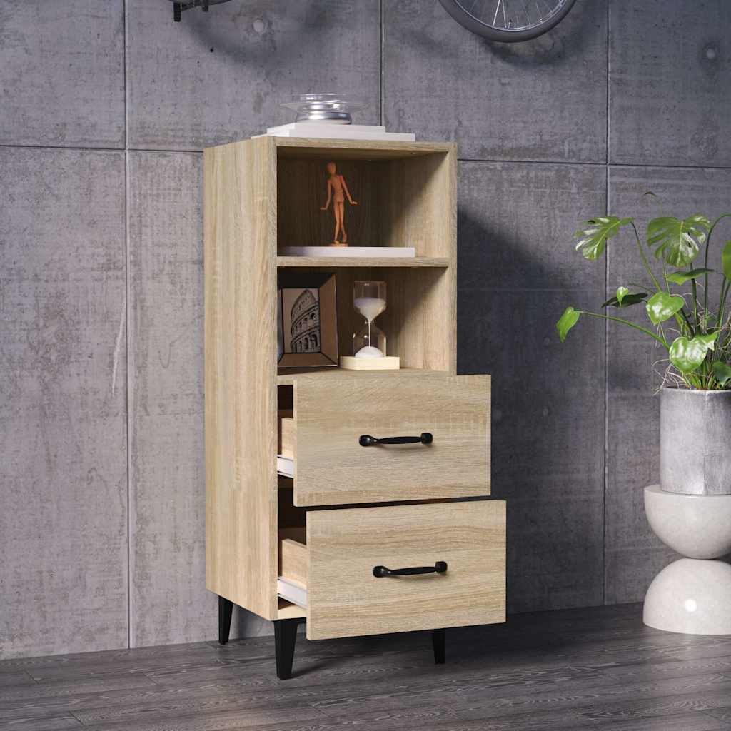 812369 vidaXL Sideboard Sonoma Oak 34,5x34x90 cm Engineered Wood