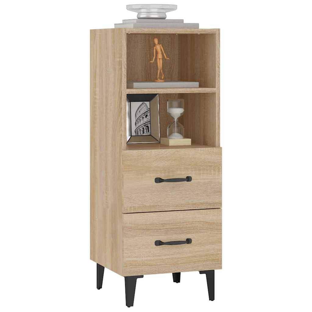 812369 vidaXL Sideboard Sonoma Oak 34,5x34x90 cm Engineered Wood