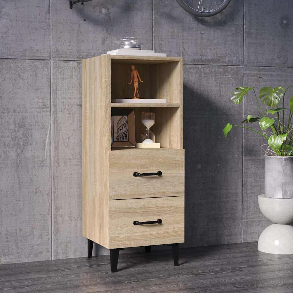 812369 vidaXL Sideboard Sonoma Oak 34,5x34x90 cm Engineered Wood