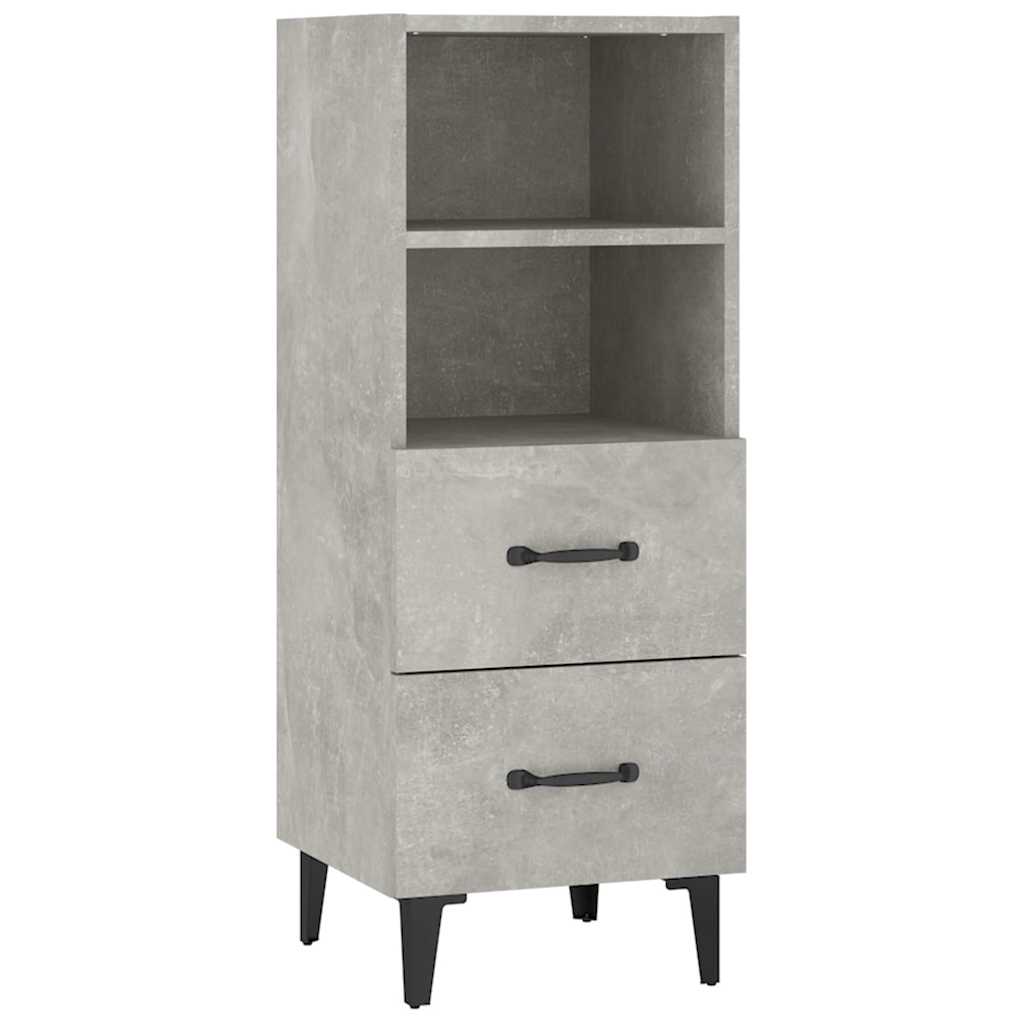 812370 vidaXL Sideboard Concrete Grey 34,5x34x90 cm Engineered Wood