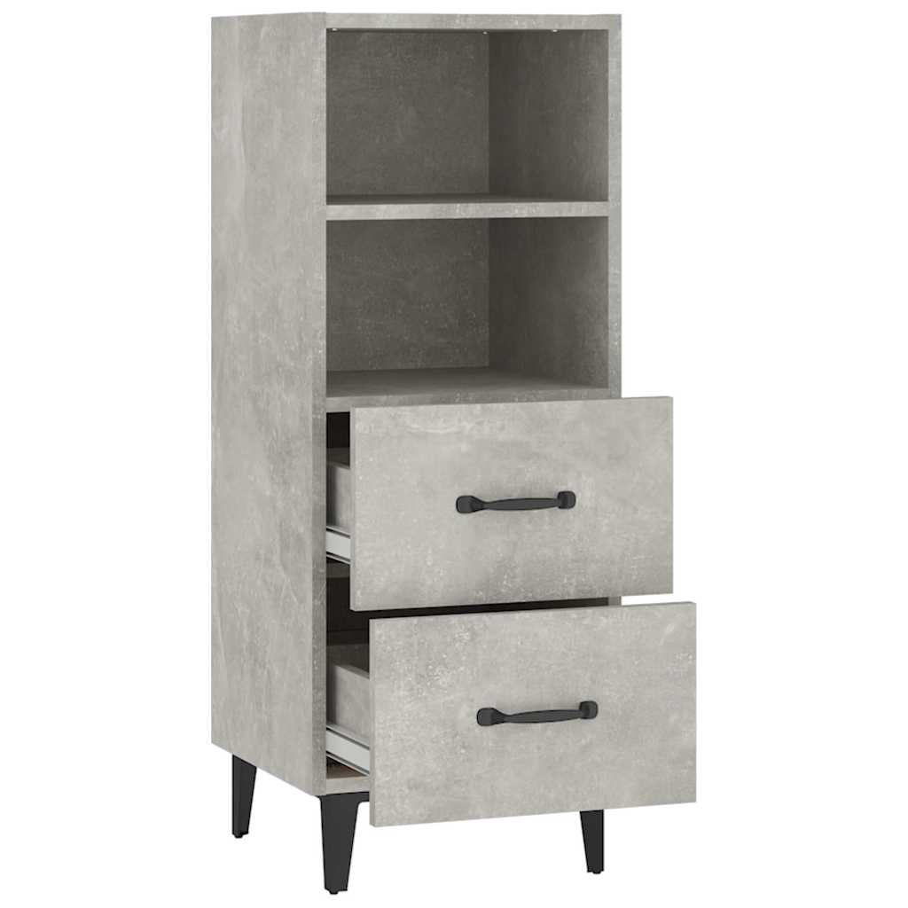 812370 vidaXL Sideboard Concrete Grey 34,5x34x90 cm Engineered Wood