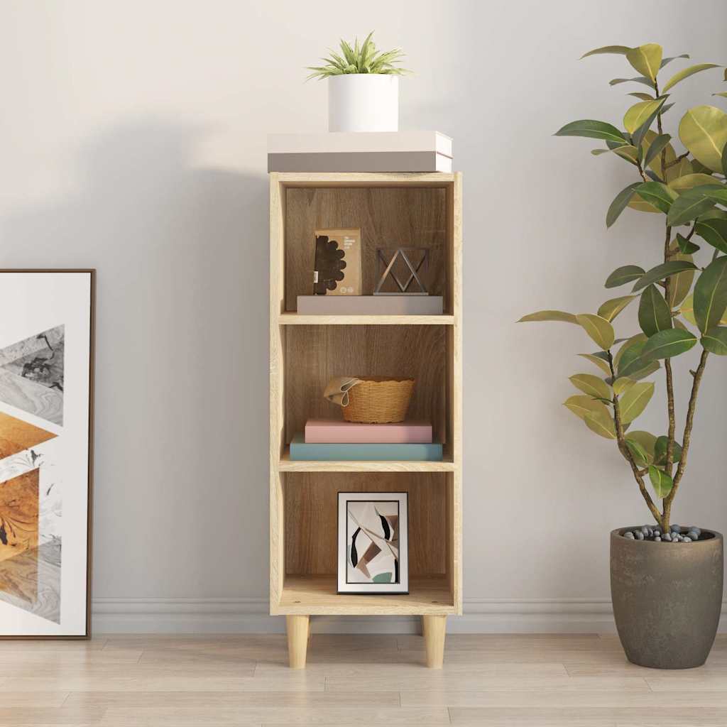 812378 vidaXL Sideboard Sonoma Oak 34,5x32,5x90 cm Engineered Wood