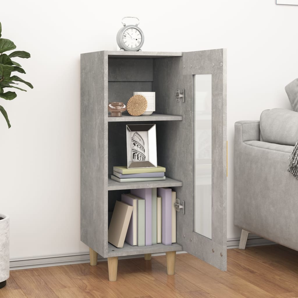Sideboard Concrete Grey 34.5x34x90 cm Engineered Wood