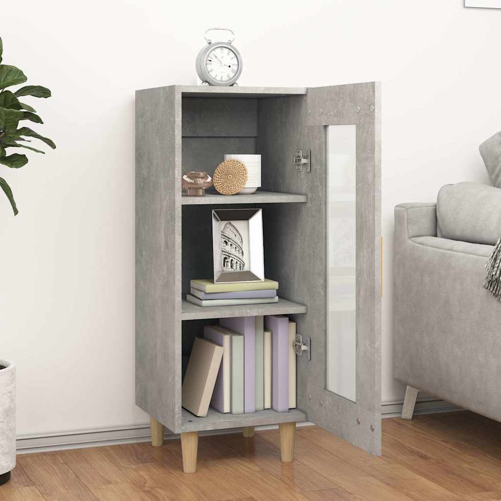 Sideboard Concrete Grey 34,5x34x90 cm Engineered Wood
