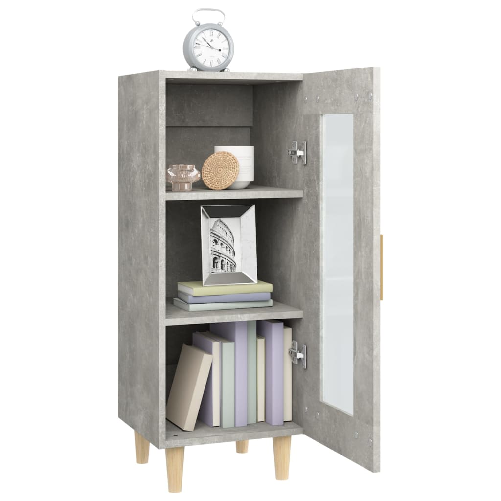 Sideboard Concrete Grey 34.5x34x90 cm Engineered Wood