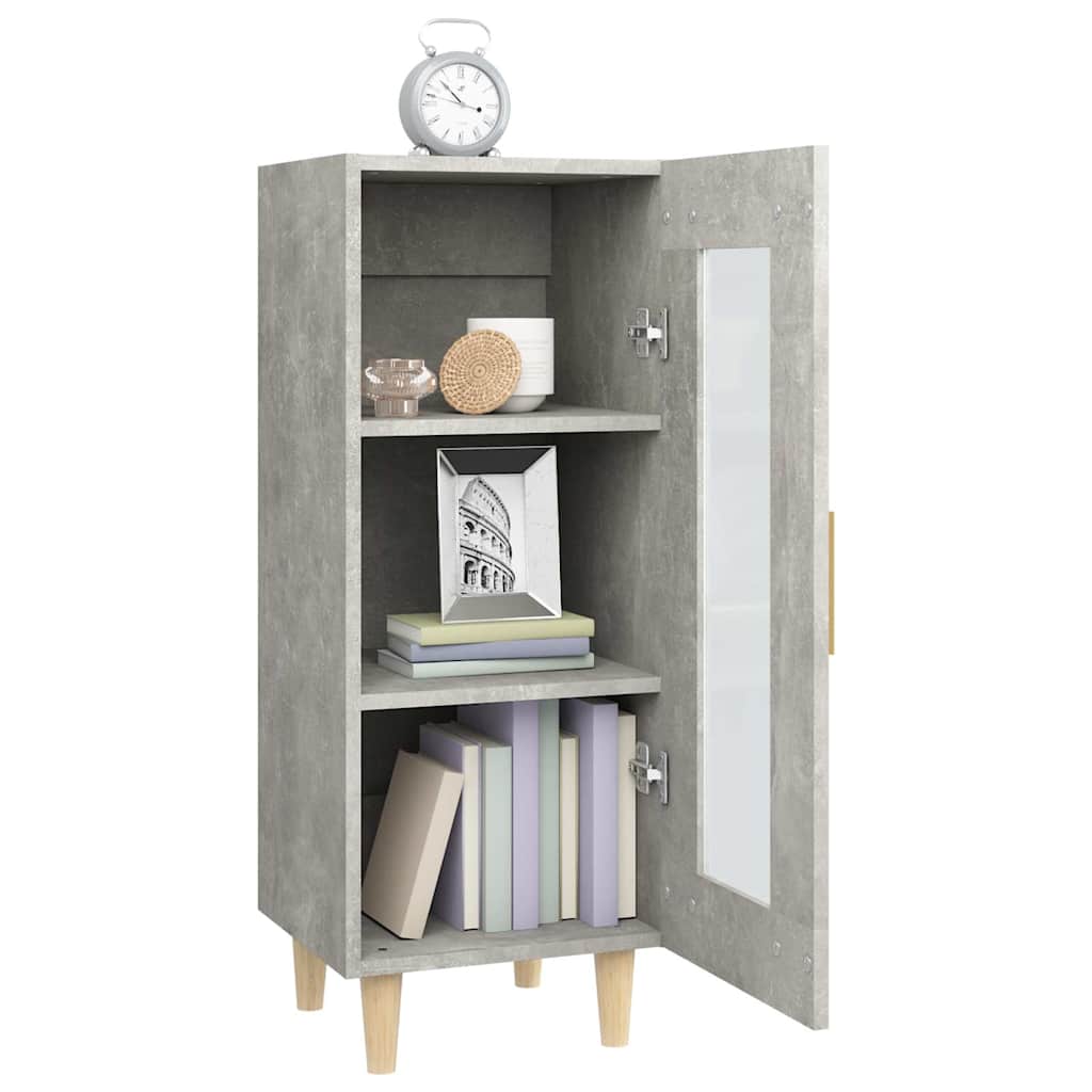 Sideboard Concrete Grey 34,5x34x90 cm Engineered Wood