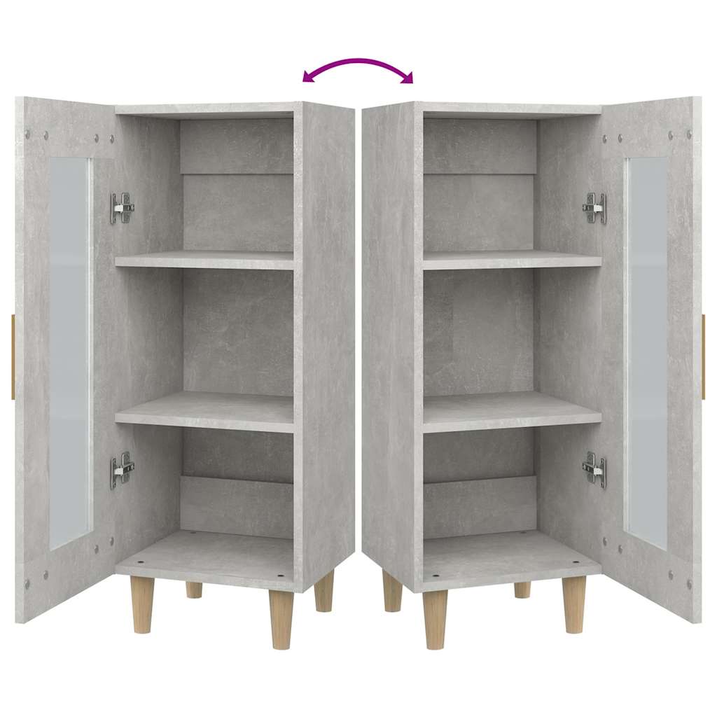 Sideboard Concrete Grey 34,5x34x90 cm Engineered Wood
