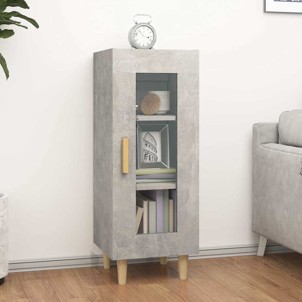 Sideboard Concrete Grey 34,5x34x90 cm Engineered Wood