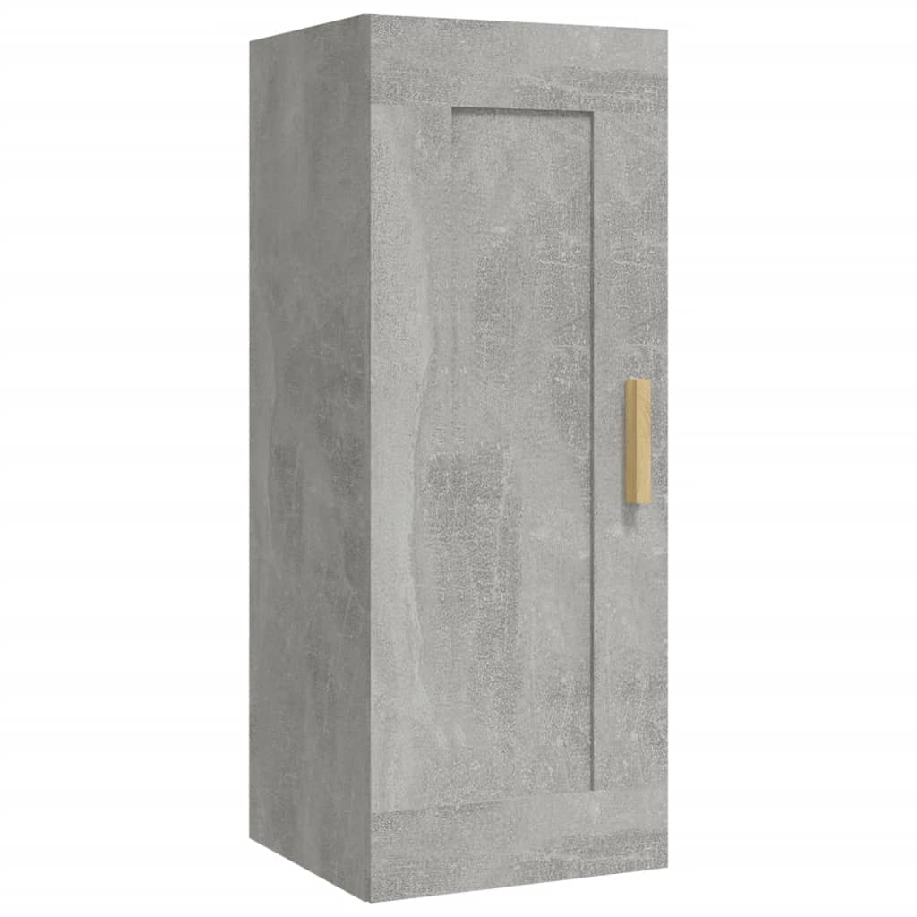 vidaXL Wall Cabinet Concrete Grey 35x34x90 cm Engineered Wood