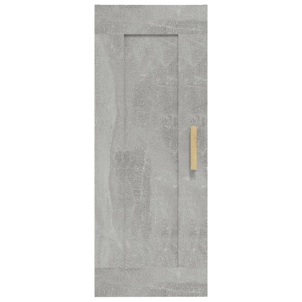 vidaXL Wall Cabinet Concrete Grey 35x34x90 cm Engineered Wood