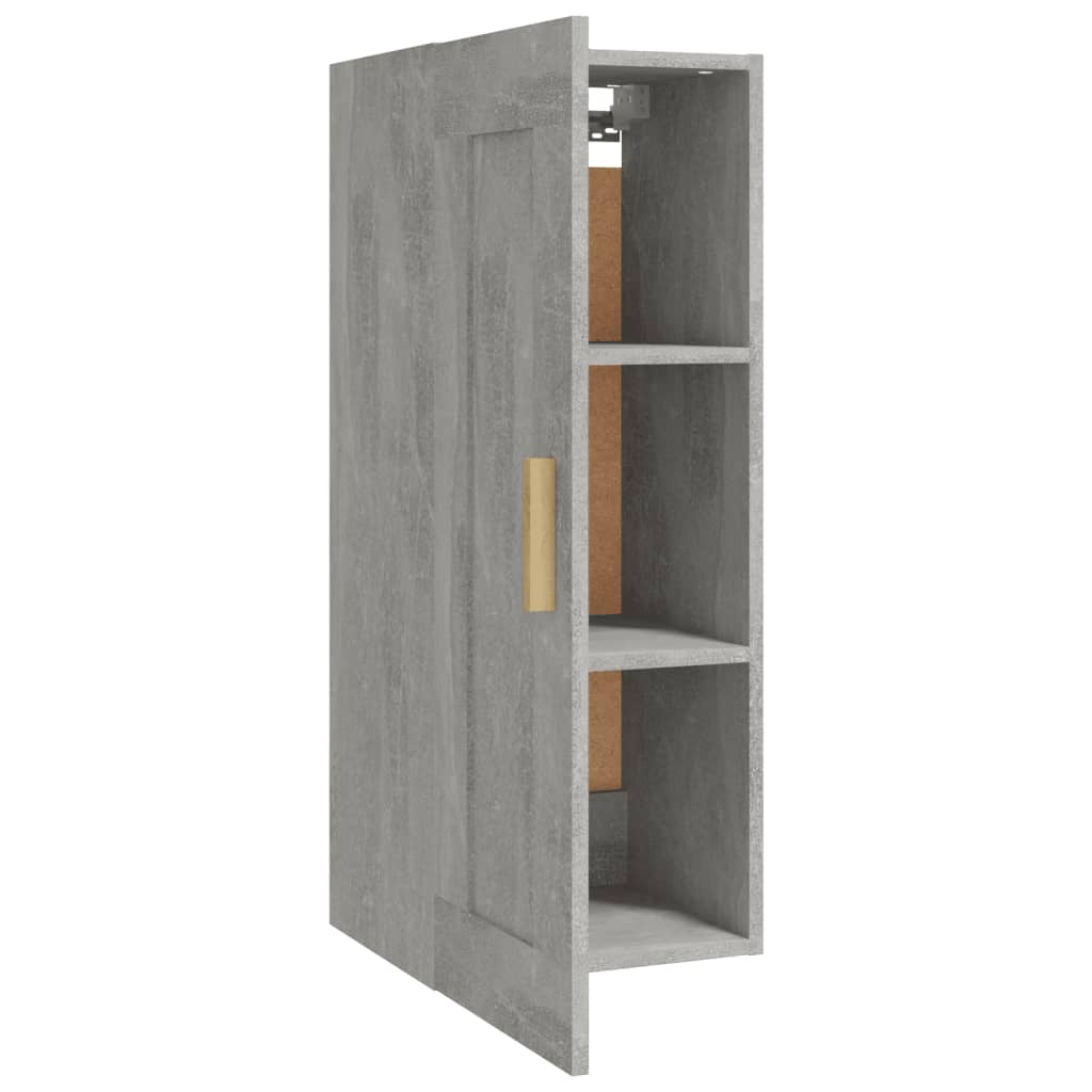 vidaXL Wall Cabinet Concrete Grey 35x34x90 cm Engineered Wood