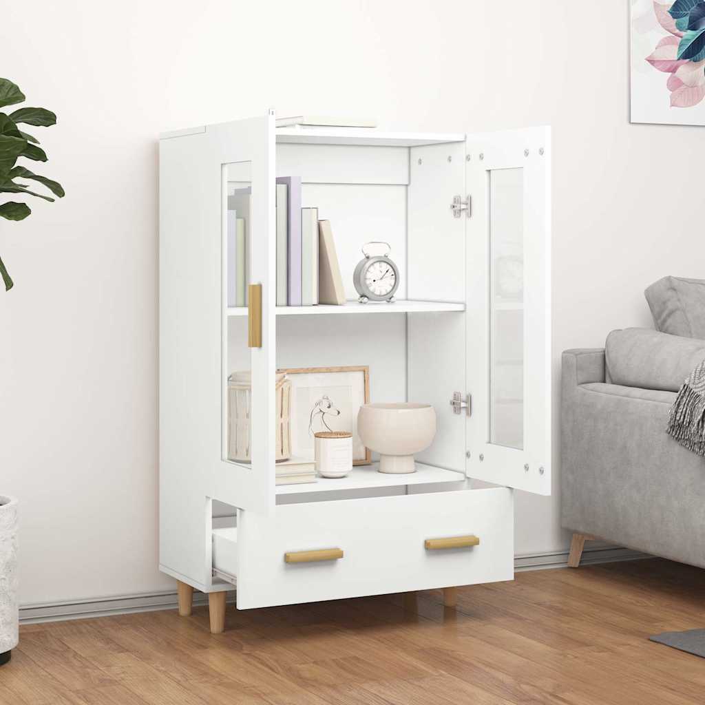 Highboard White 70x31x115 cm Engineered Wood