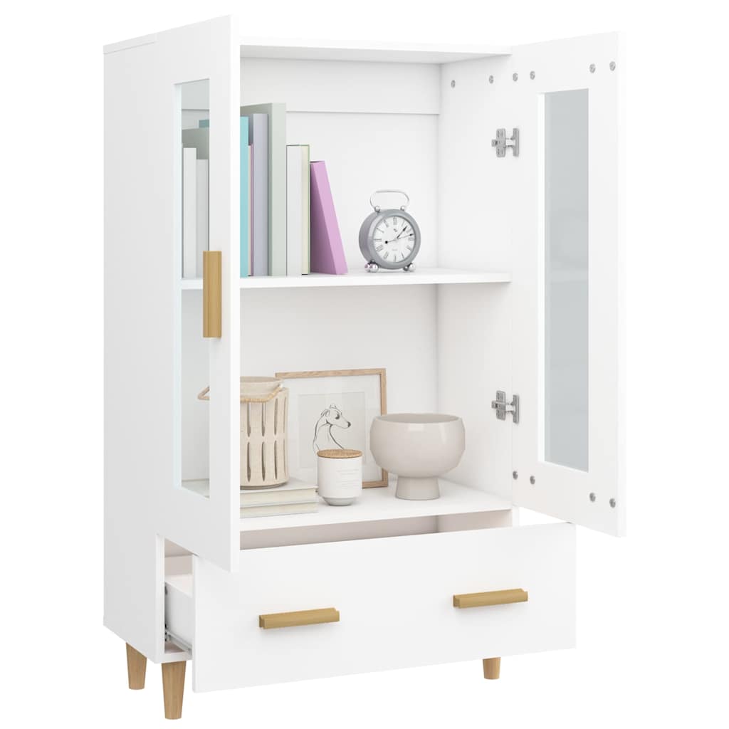Highboard White 70x31x115 cm Engineered Wood