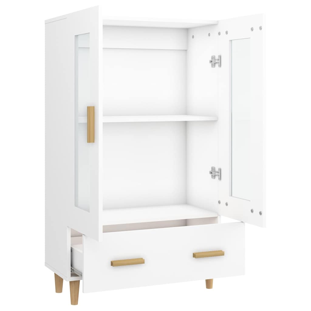 Highboard White 70x31x115 cm Engineered Wood