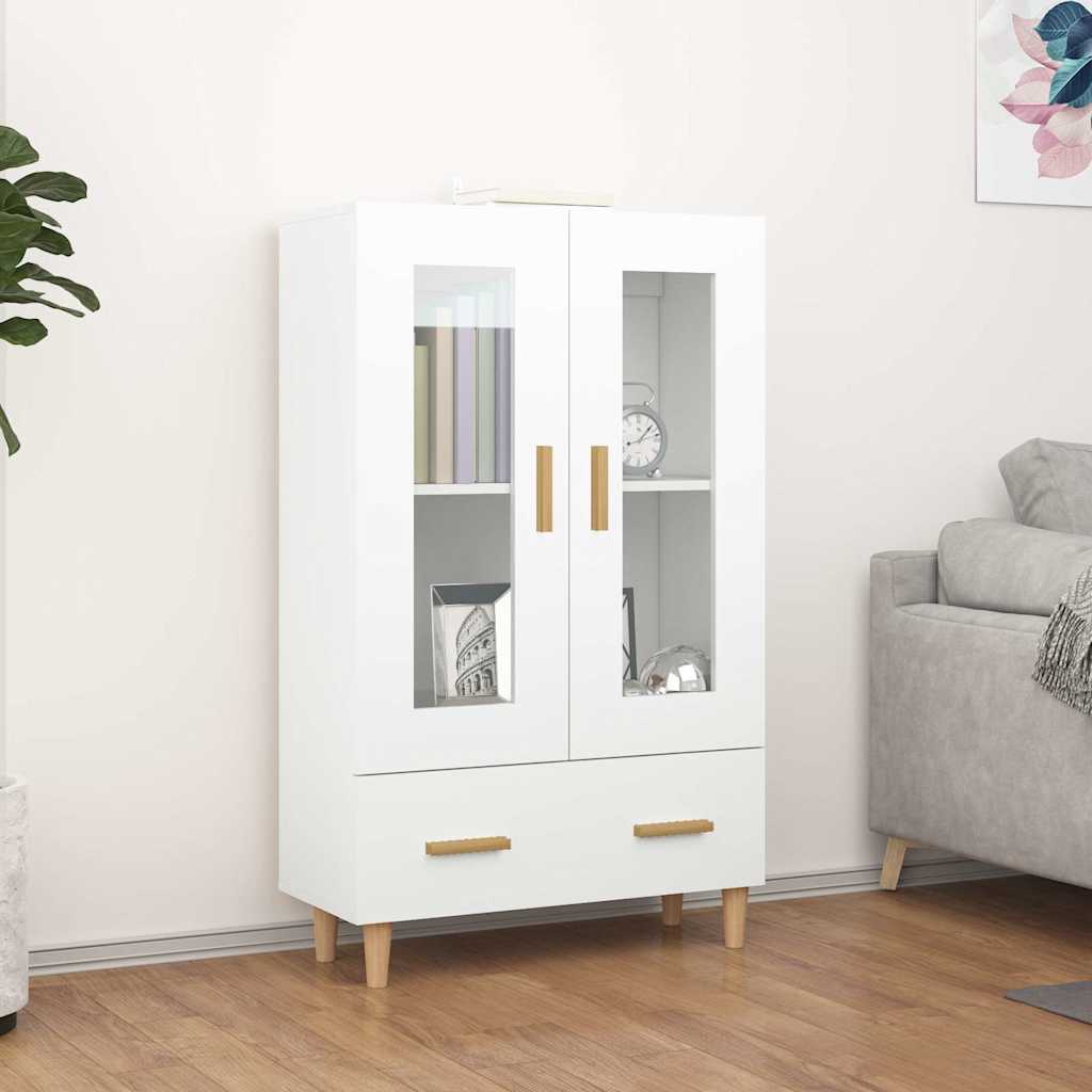 Highboard White 70x31x115 cm Engineered Wood