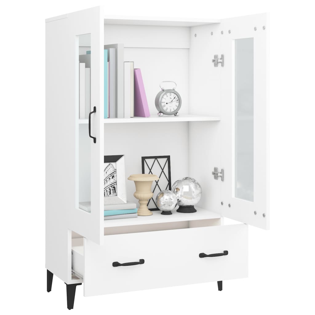Highboard White 70x31x115 cm Engineered Wood