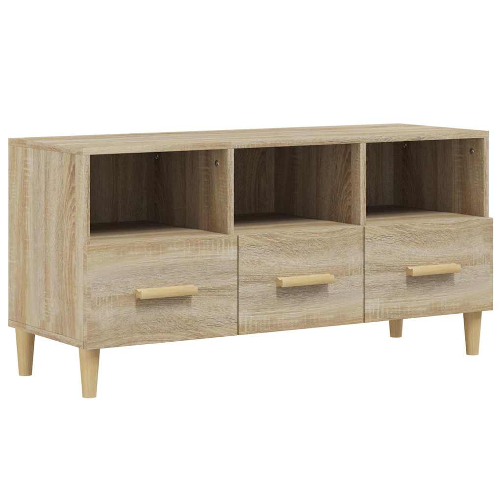 812603 vidaXL TV Cabinet Sonoma Oak 102x36x50 cm Engineered Wood