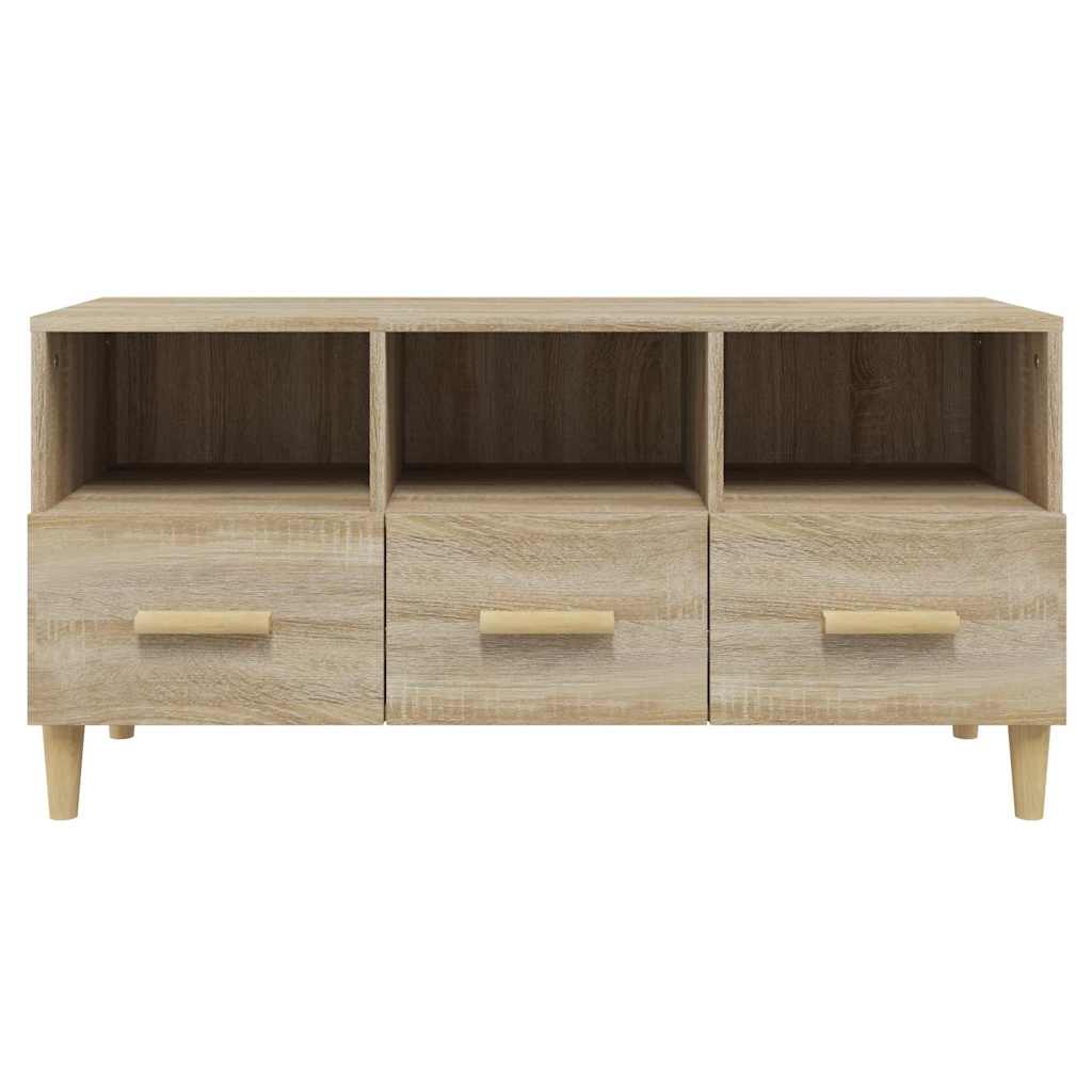 812603 vidaXL TV Cabinet Sonoma Oak 102x36x50 cm Engineered Wood