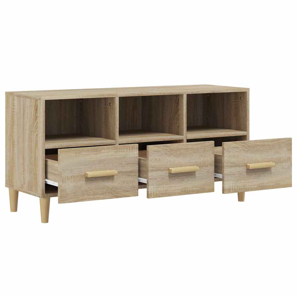 812603 vidaXL TV Cabinet Sonoma Oak 102x36x50 cm Engineered Wood