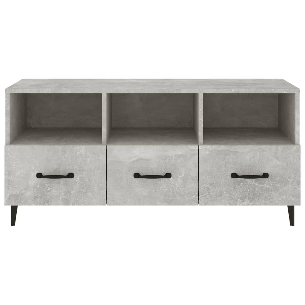 vidaXL TV Cabinet Concrete Grey 102x35x50 cm Engineered Wood