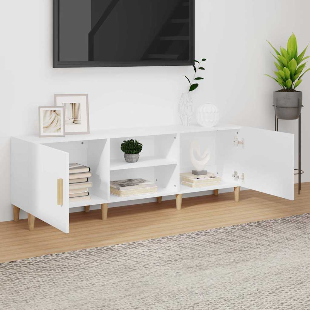 812618 vidaXL TV Cabinet White 150x30x50 cm Engineered Wood