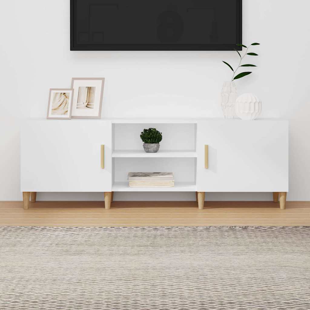 812618 vidaXL TV Cabinet White 150x30x50 cm Engineered Wood