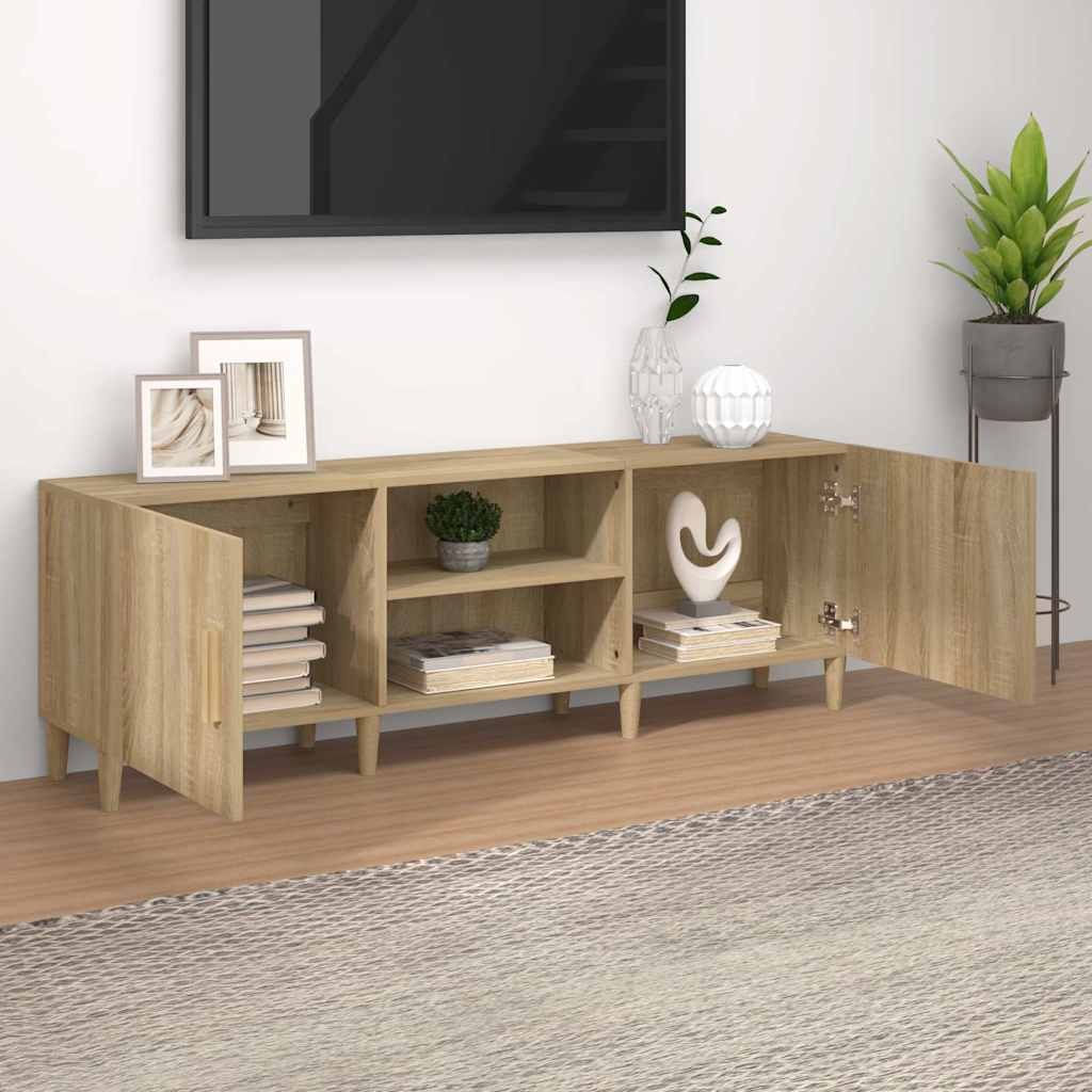 812621 vidaXL TV Cabinet Sonoma Oak 150x30x50 cm Engineered Wood