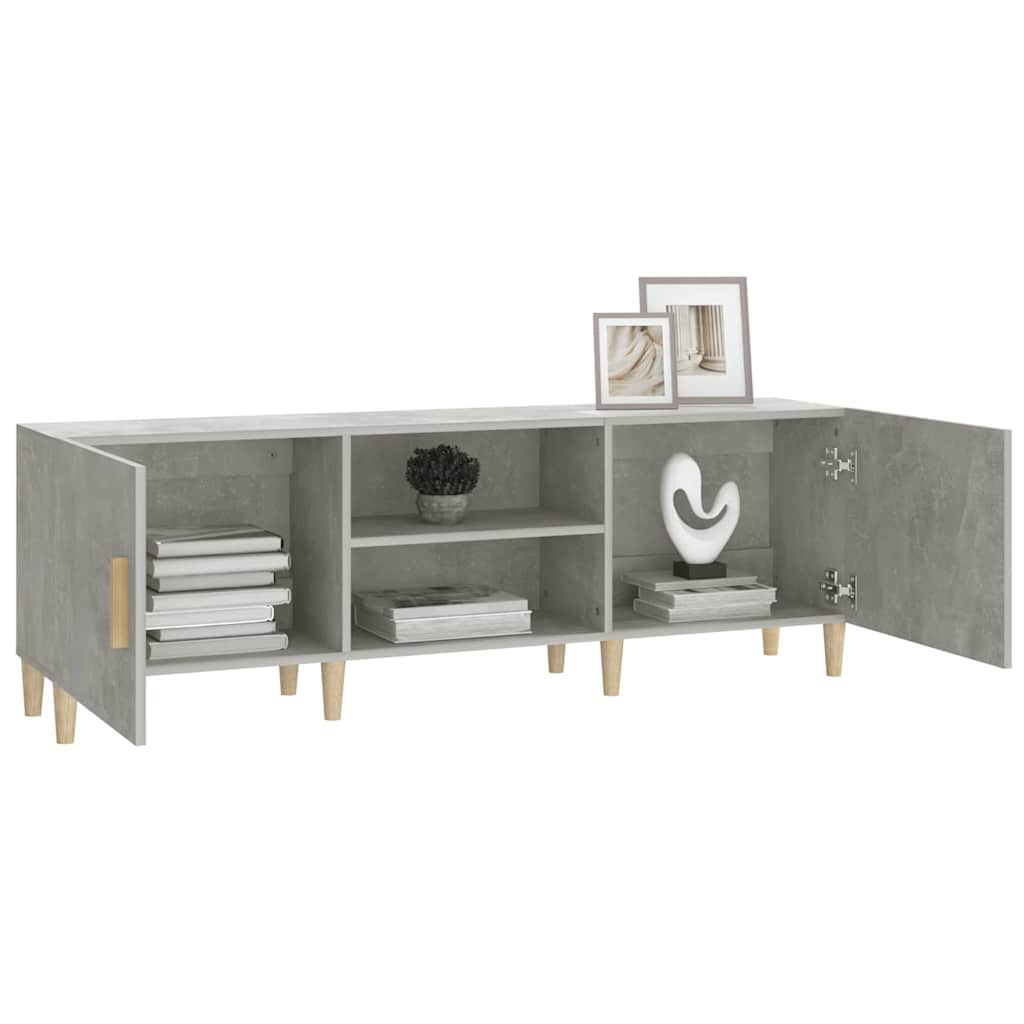 812622 vidaXL TV Cabinet Concrete Grey 150x30x50 cm Engineered Wood