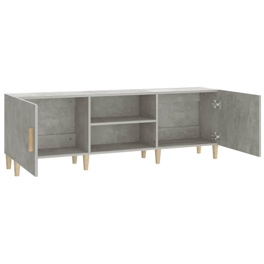 812622 vidaXL TV Cabinet Concrete Grey 150x30x50 cm Engineered Wood
