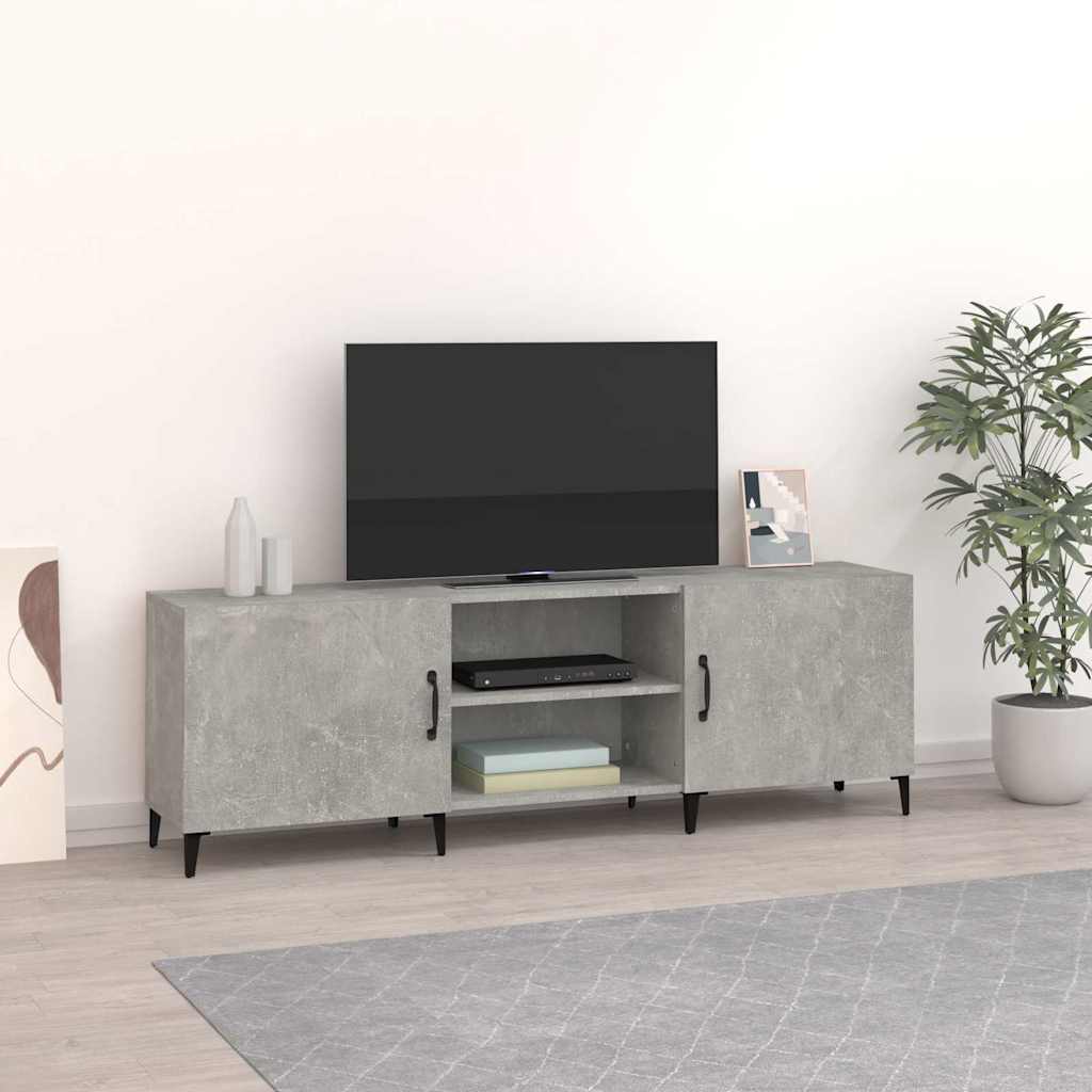 Tv Cabinet | Concrete grey | Engineered wood | Large