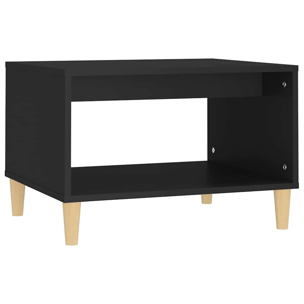 812673 vidaXL Coffee Table Black 60x50x40 cm Engineered Wood