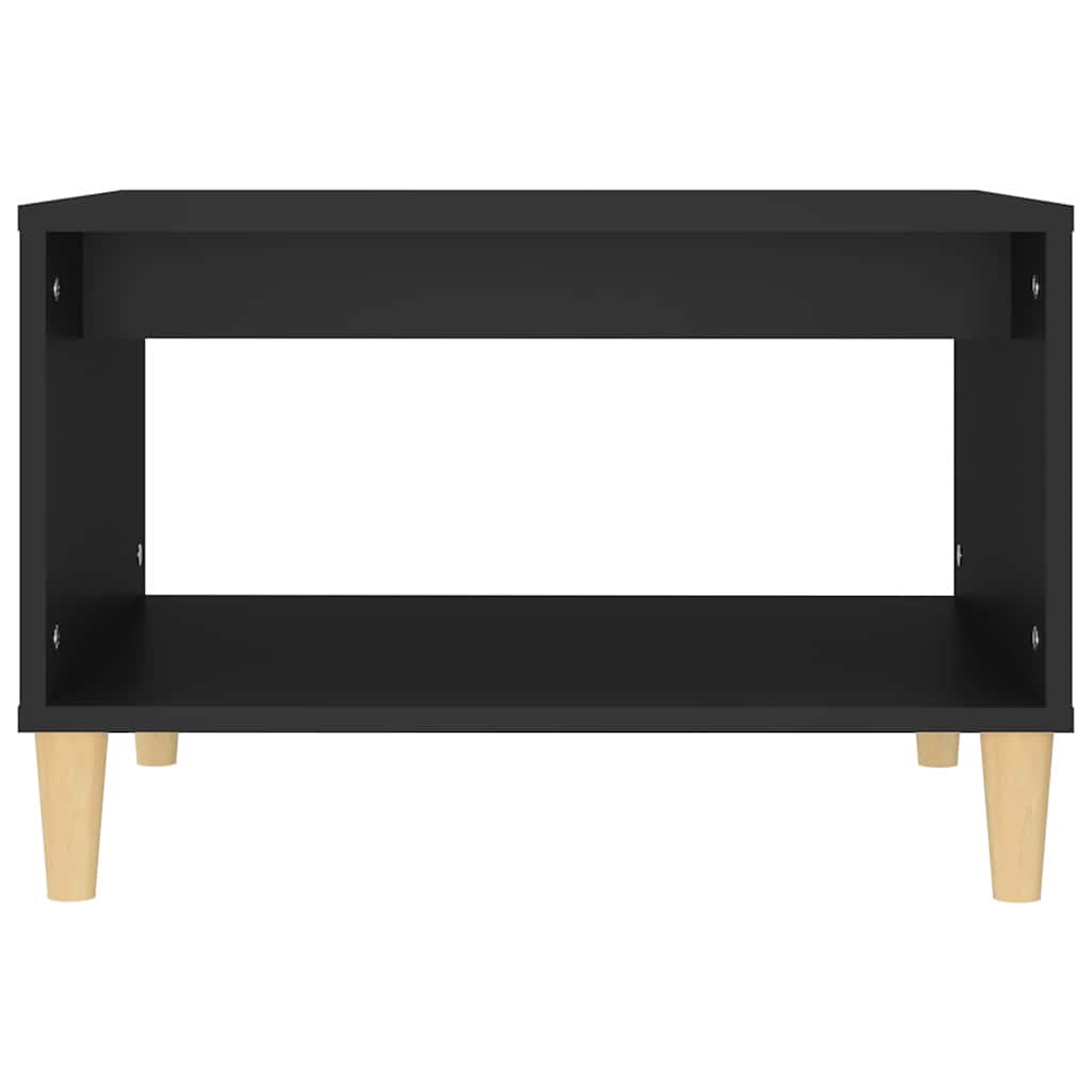 812673 vidaXL Coffee Table Black 60x50x40 cm Engineered Wood