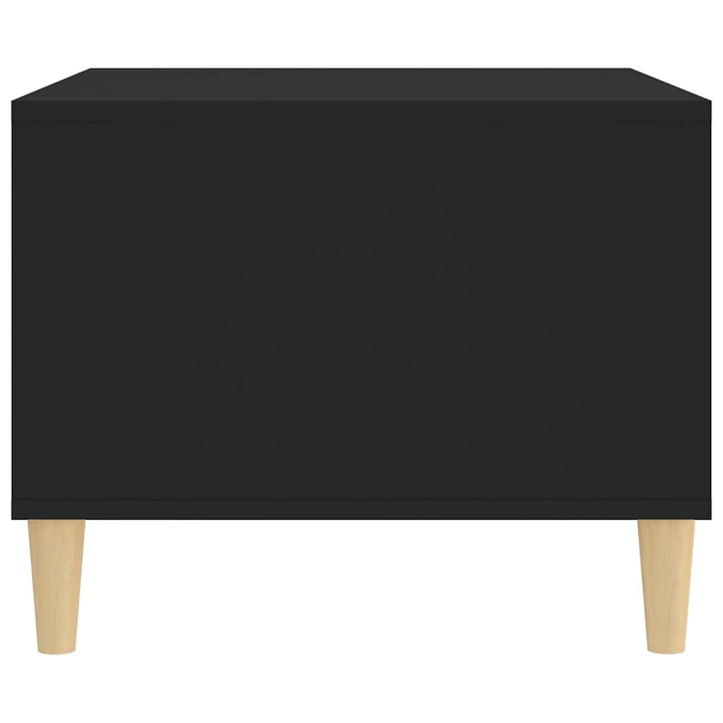 812673 vidaXL Coffee Table Black 60x50x40 cm Engineered Wood