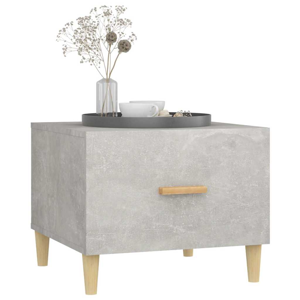 812716 vidaXL Coffee Table Concrete Grey 50x50x40 cm Engineered Wood