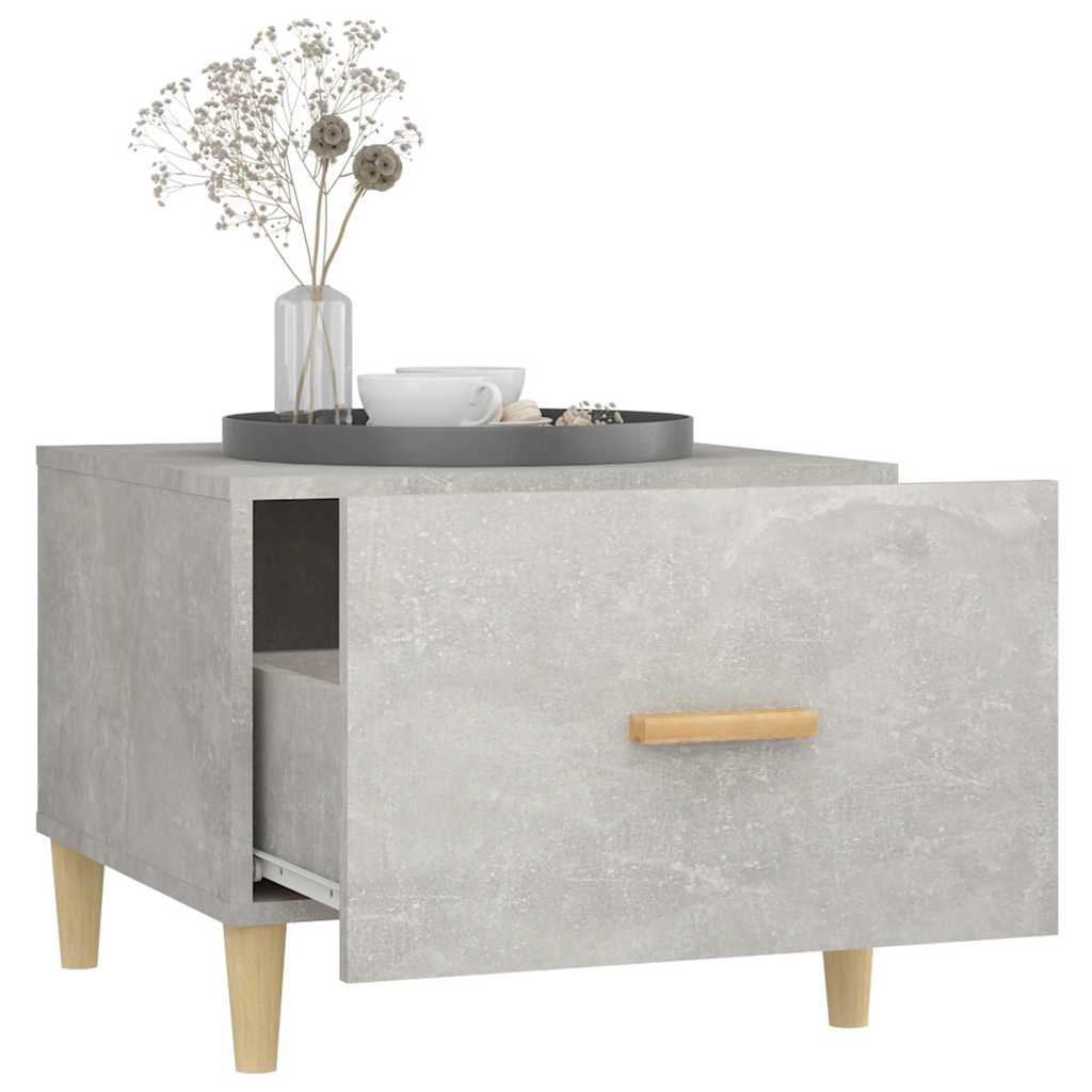 812716 vidaXL Coffee Table Concrete Grey 50x50x40 cm Engineered Wood